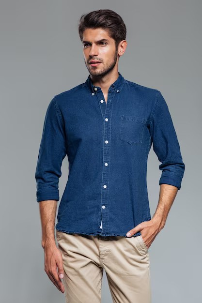 Men's Denim Blue Shirt