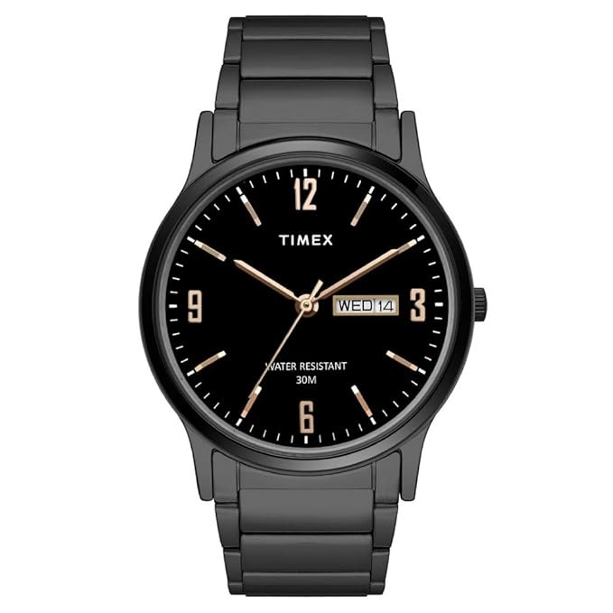 Analog watch for men in black